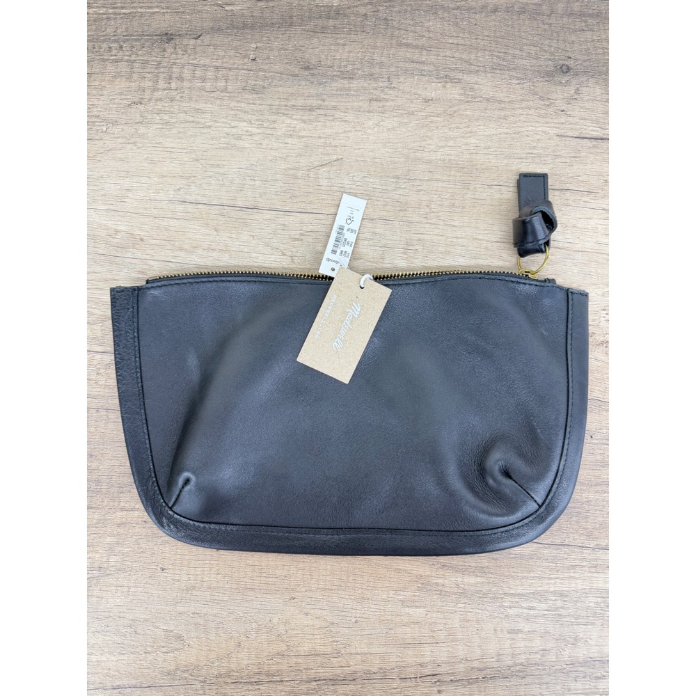 Madewell The Sydney Clutch Bag True Black Leather NF071